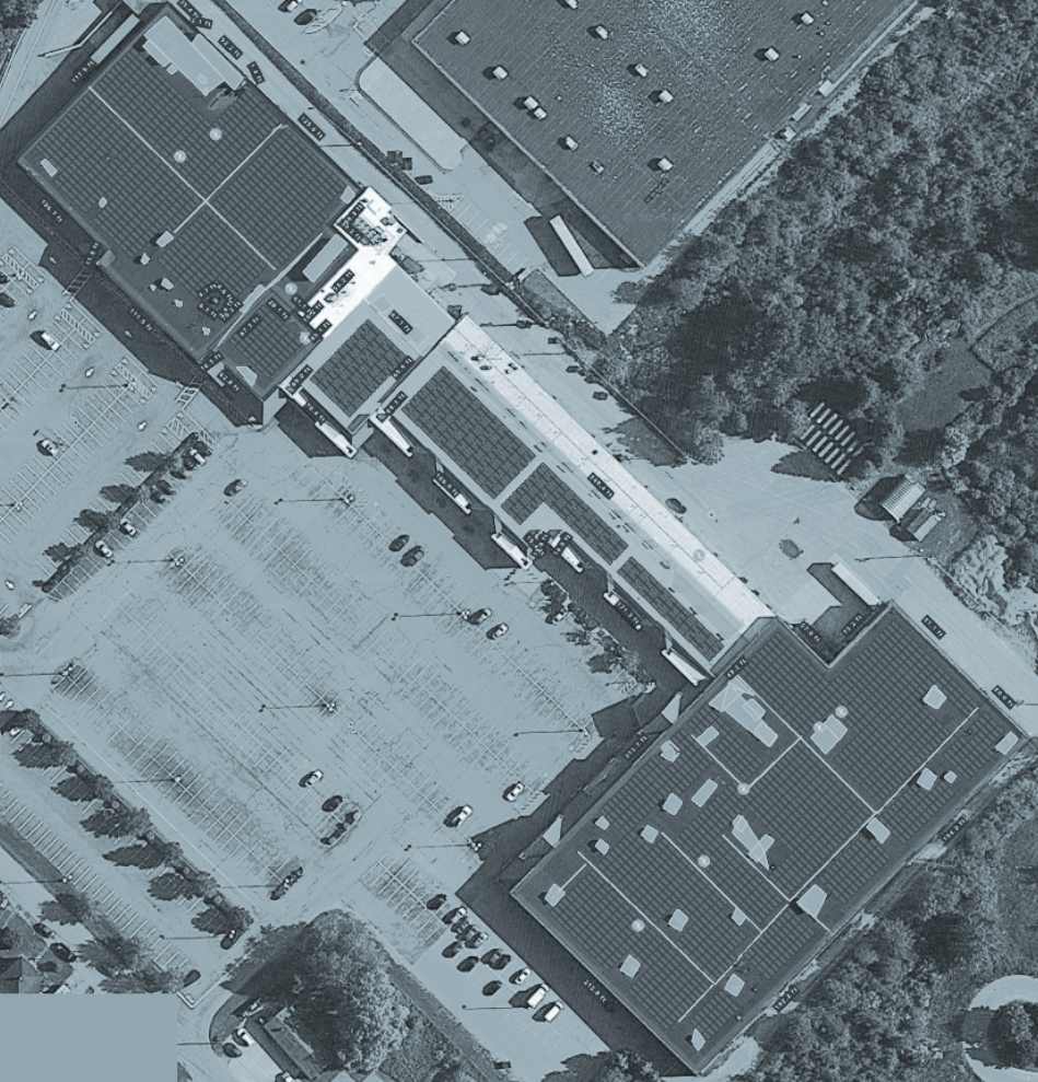 Aerial site plan for Maine community solar project