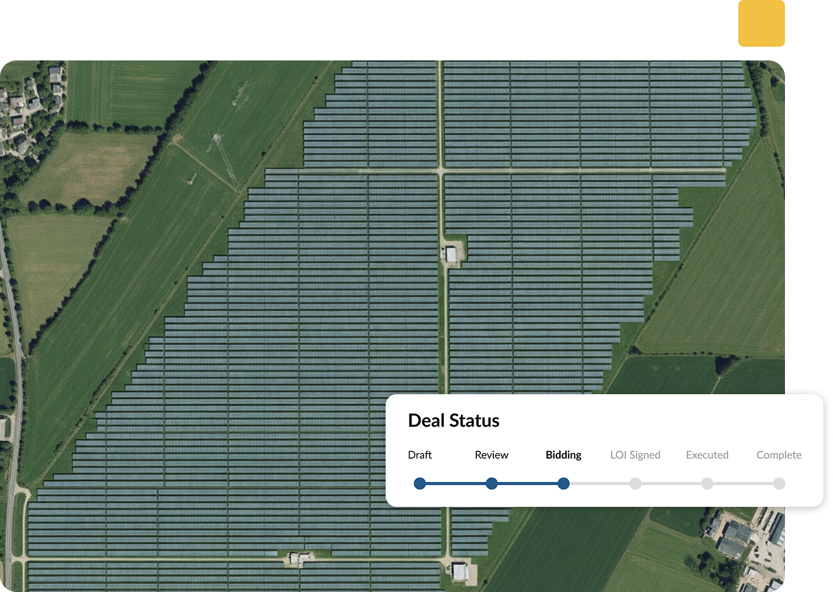 Small utility-scale solar array aerial view