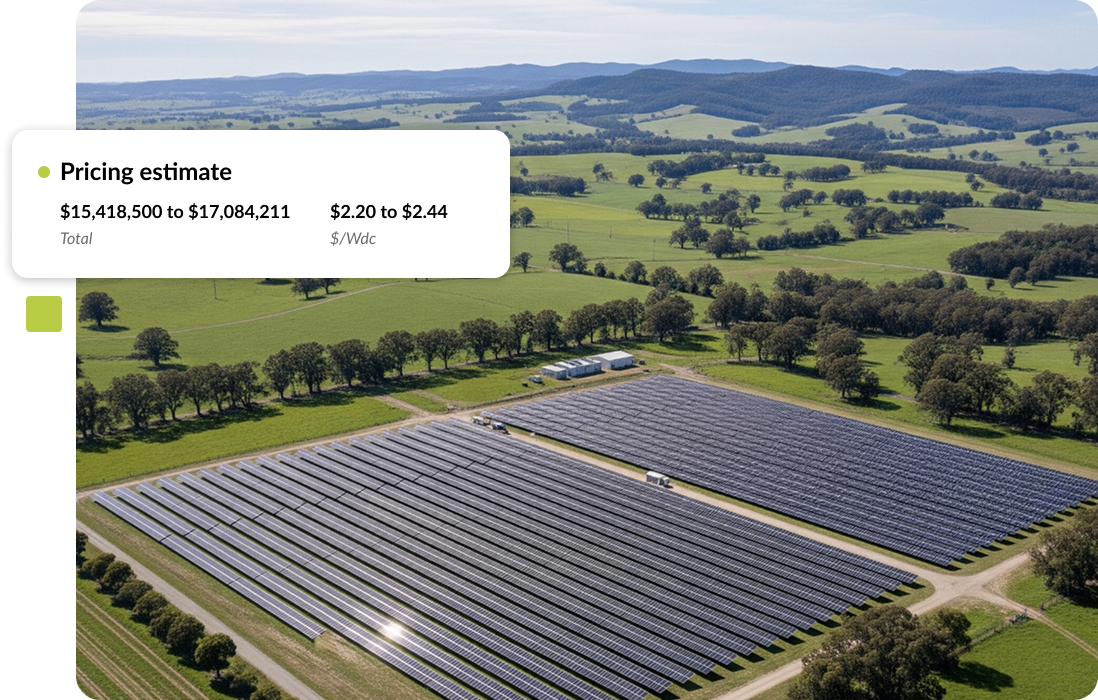 Solar developers reviewing plans on site