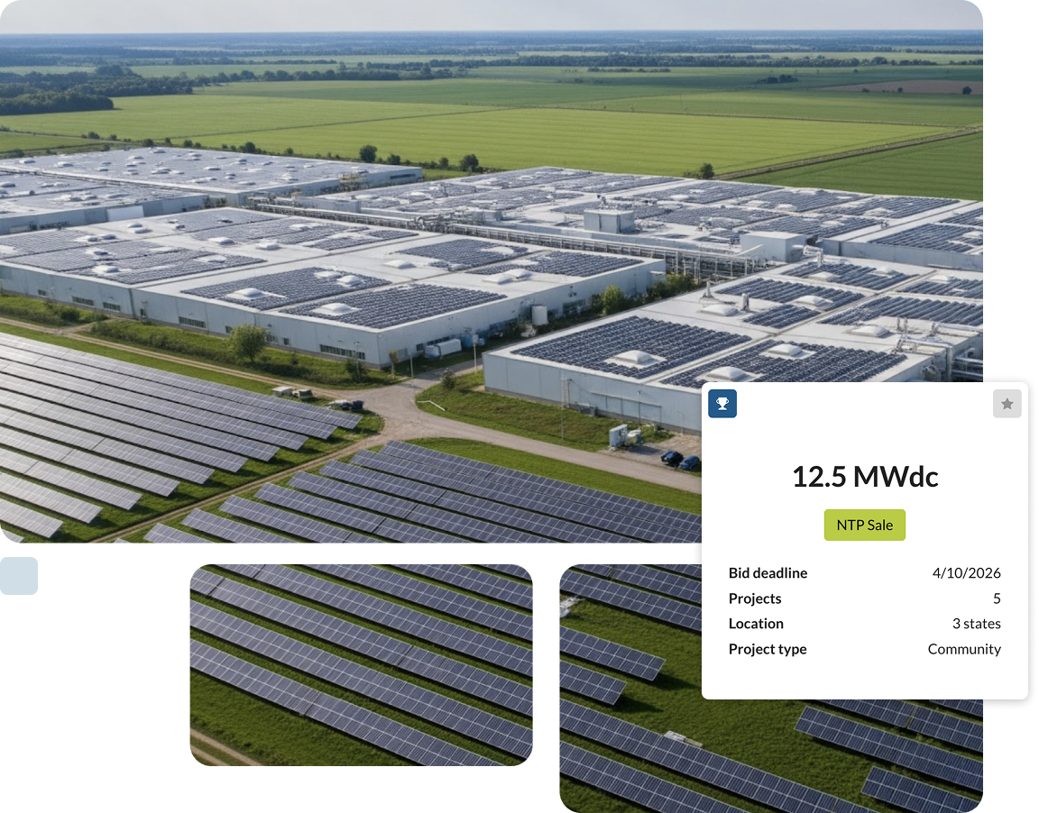 Solar portfolio aerial view