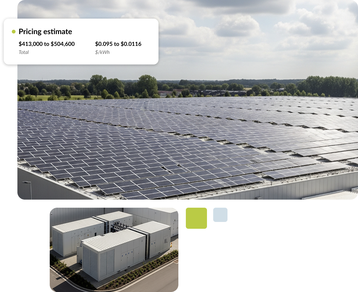 Commercial rooftop and ground-mount solar installation